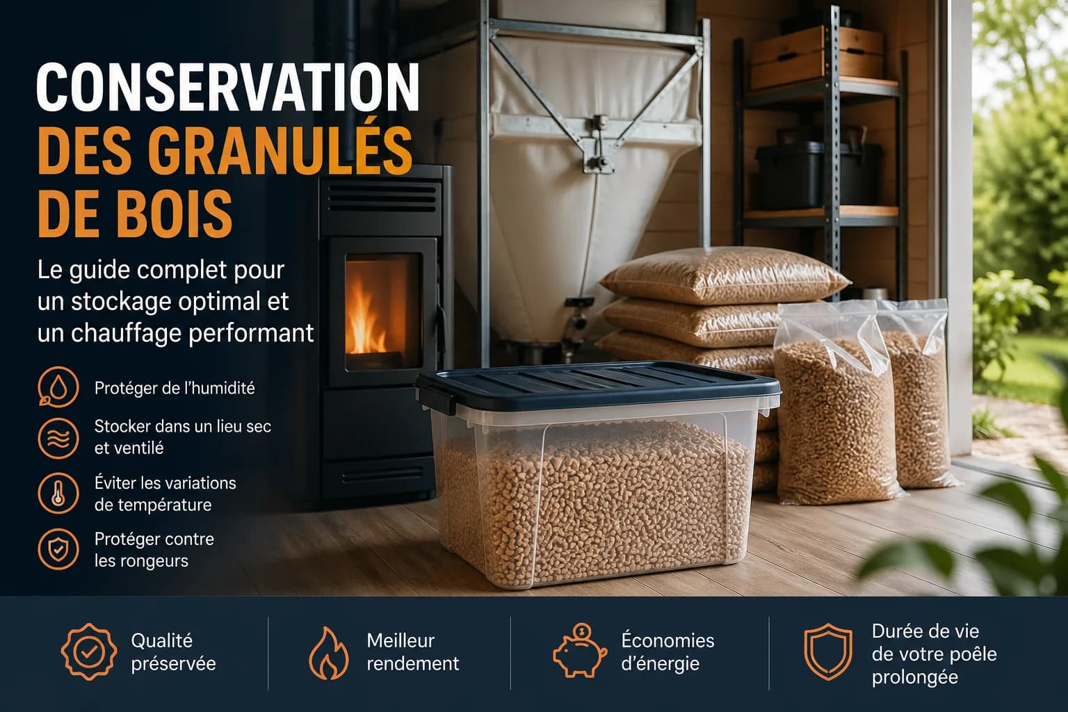 Granulés de bois : comment bien les stocker